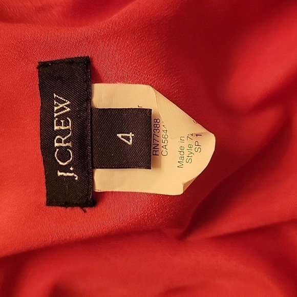 J Crew, Size 4 Elinor Dress, Orange / Reddish Poppy Color.  Sleeveless. EUC! - Picture 6 of 15